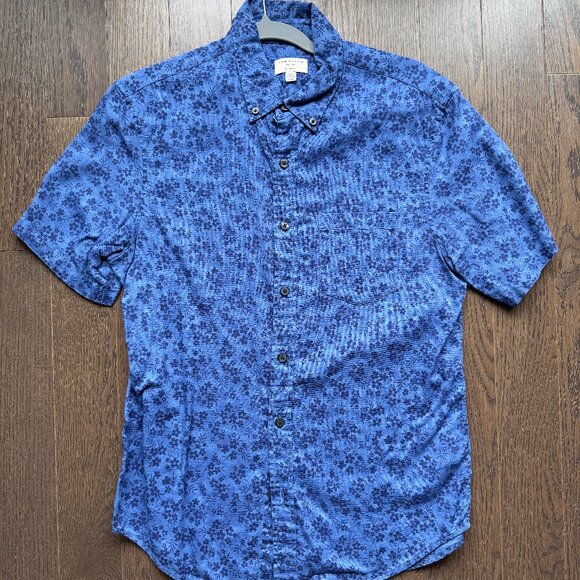 Club Monaco Men's Floral Short Sleeve Shirt - Slim Fit - Medium - Picture 1 of 6
